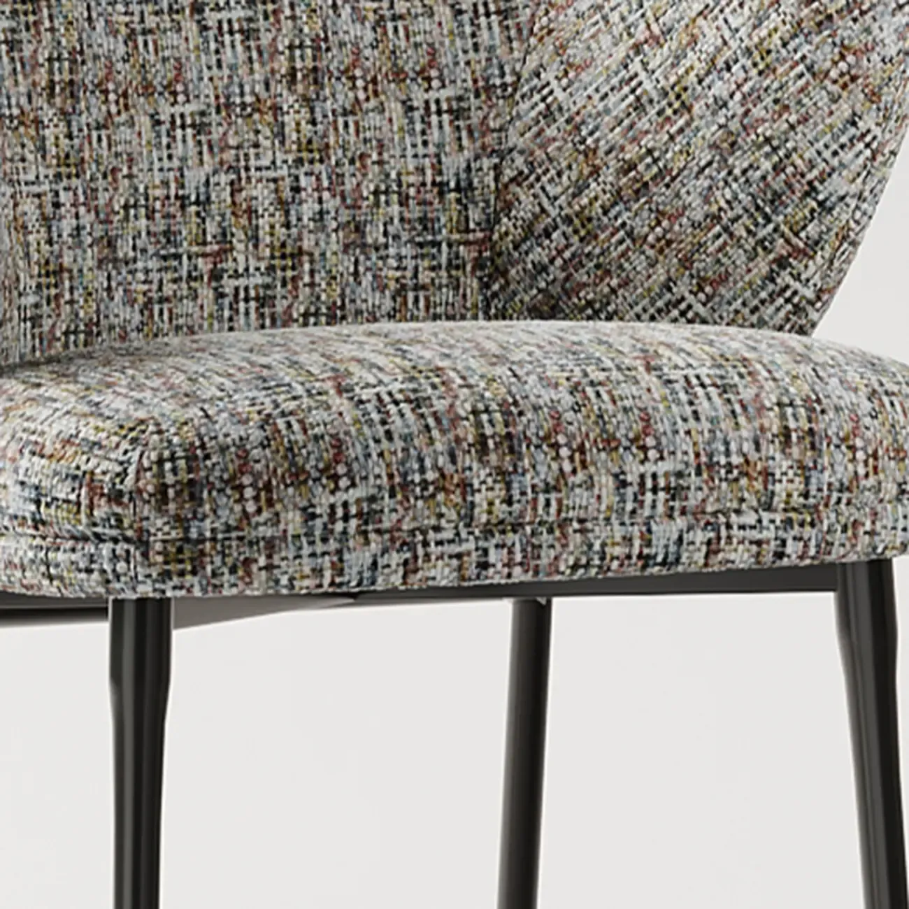 Modern Cotton-linen Upholstered Low Back Arm Chairs