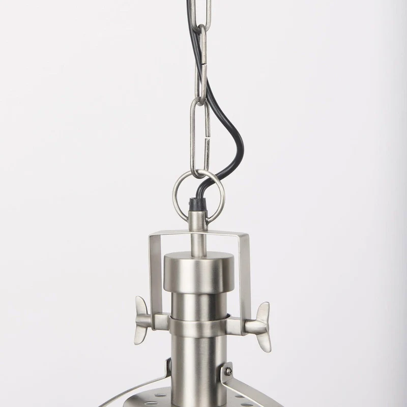 Leighton 15.0L x 15.0W x 20.0H Antique Nickel Pendant Light - 15.0L x 15.0W x 20.0H