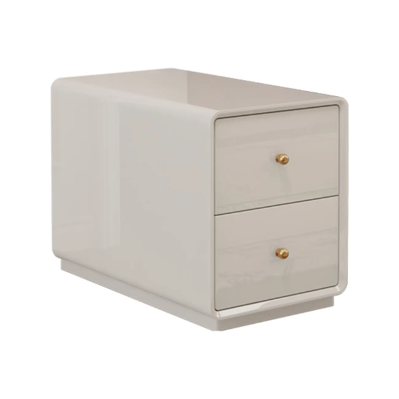 Narrow Rectangle Walnut Wood Side Table with Drawers