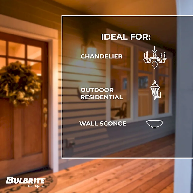 Bulbrite Pack of (2) Dimmable Clear Filament T9 Medium (E26) LED Bulb