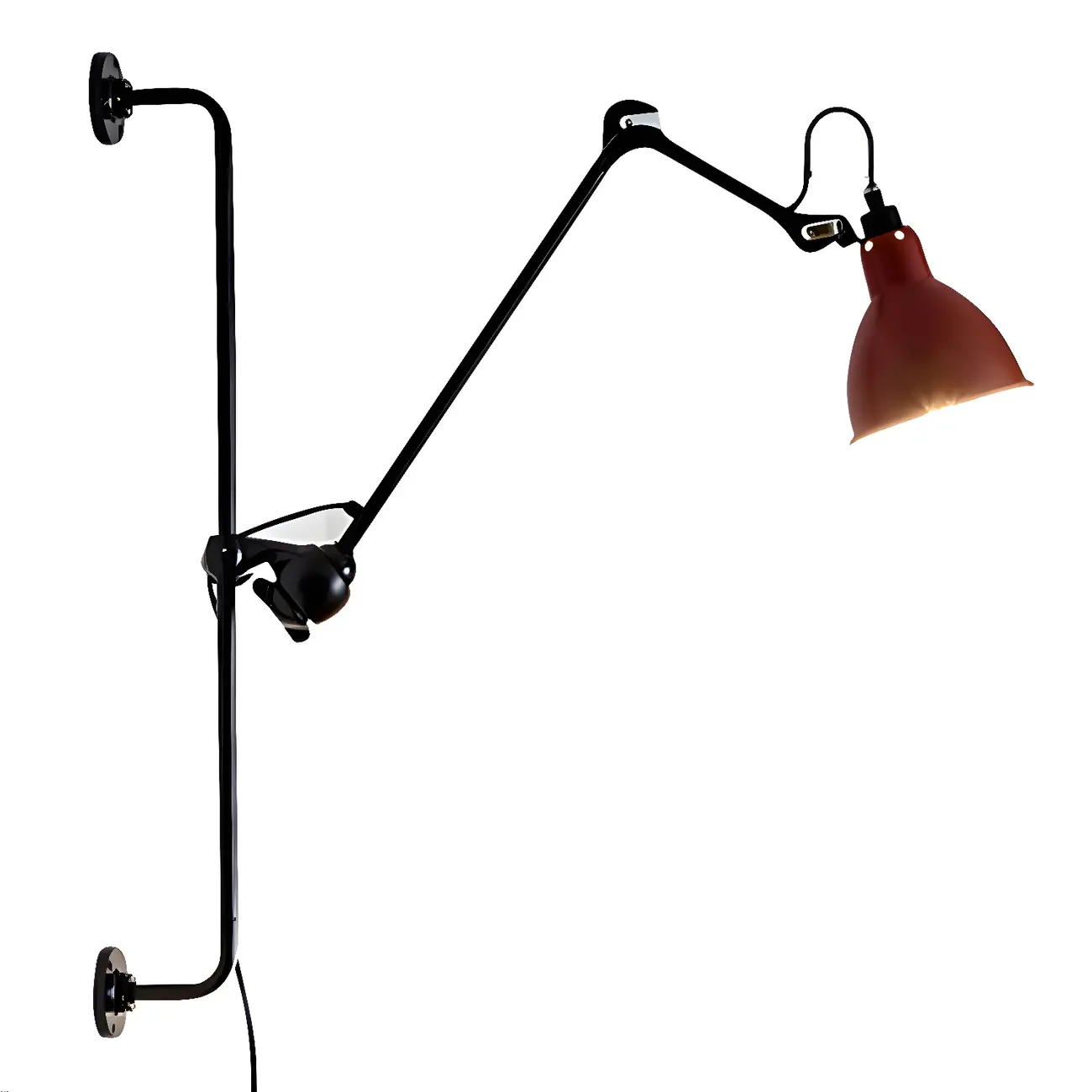 Trestle Base Metal Black Swing Arm Wall Light