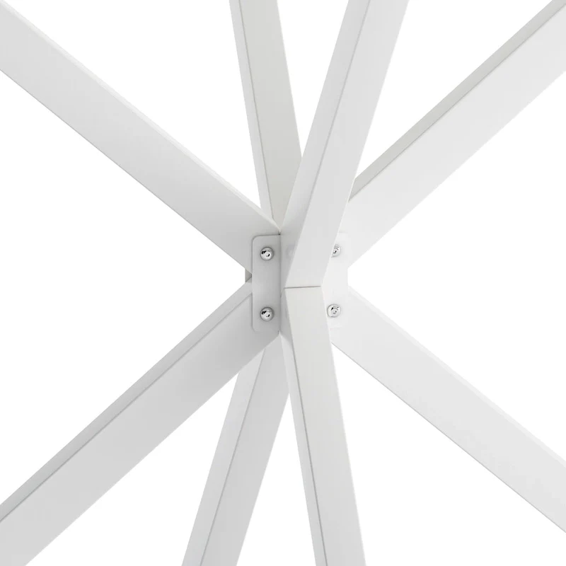 Modern Cross Leg Round Dining Table ,Two Piece Removable Top