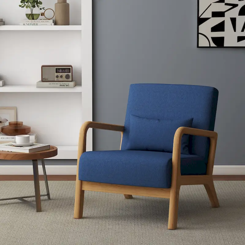 Upholstered Arm Chair with Cution Modern Side Accent Chairs - 25.8W x 28.7H x 32.3D