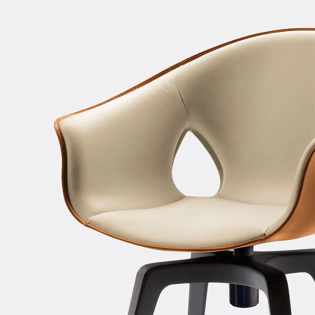 Mid-century Modern Swivel Dining Chairs Curved Low Back