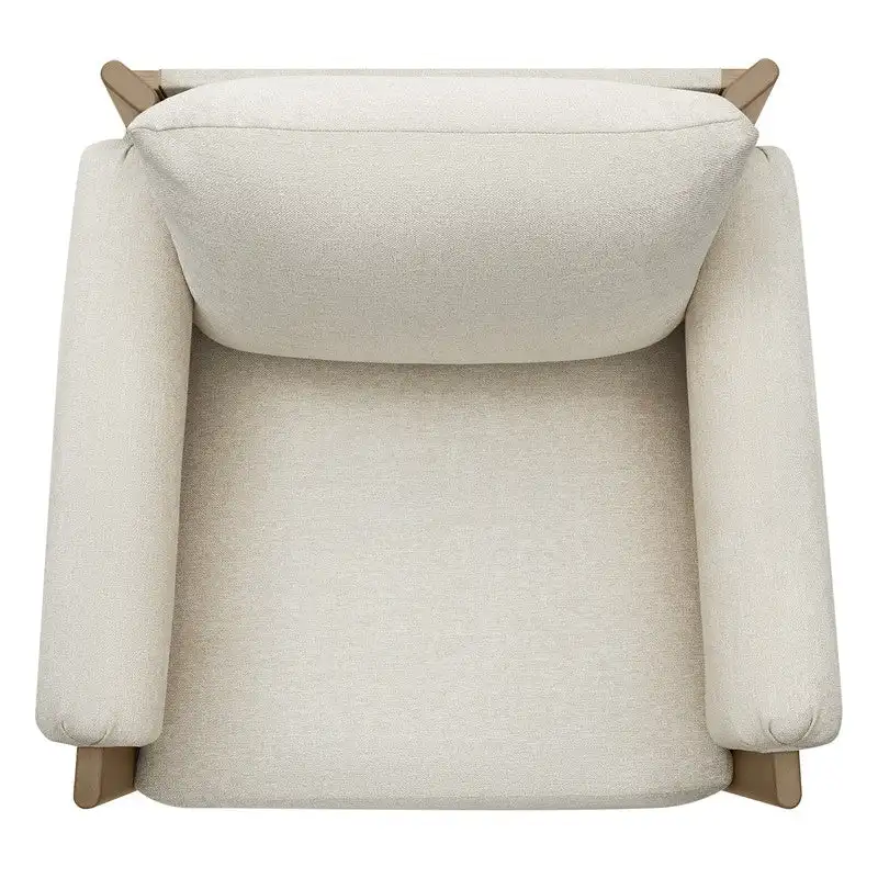 Carol Mid Century Modern Upholstered Accent Arm Chair with Wood Legs