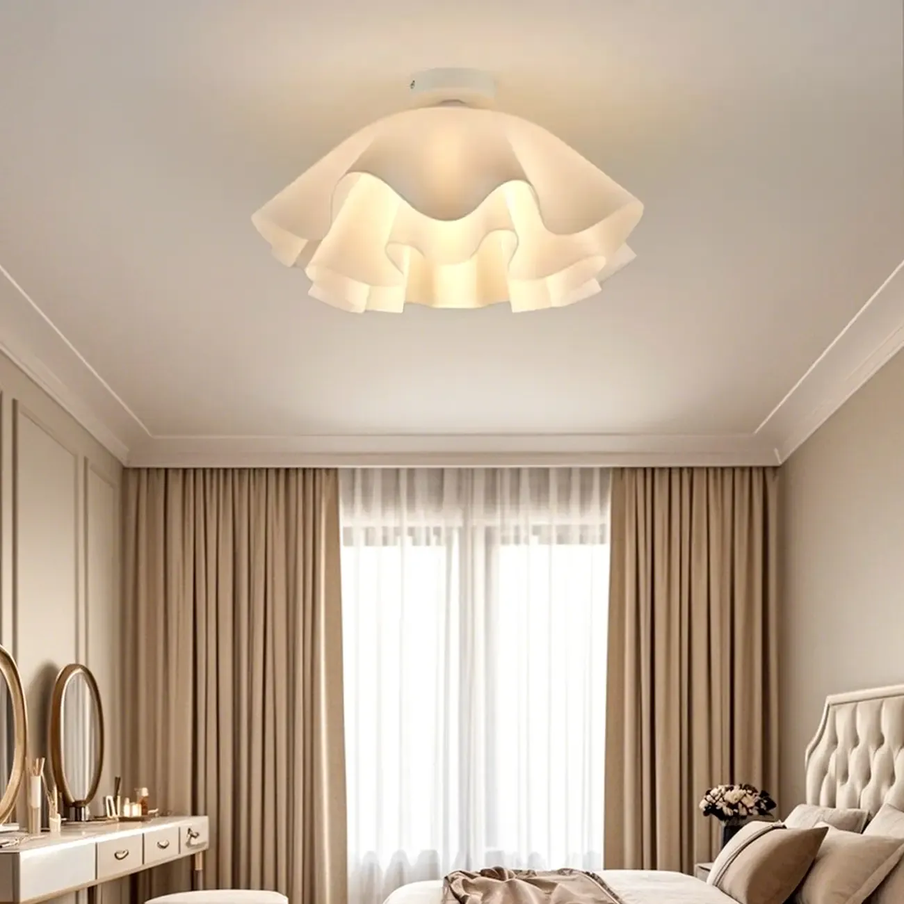 Elegant Acrylic Semi Flush Ceiling Light Fixture for Living Room