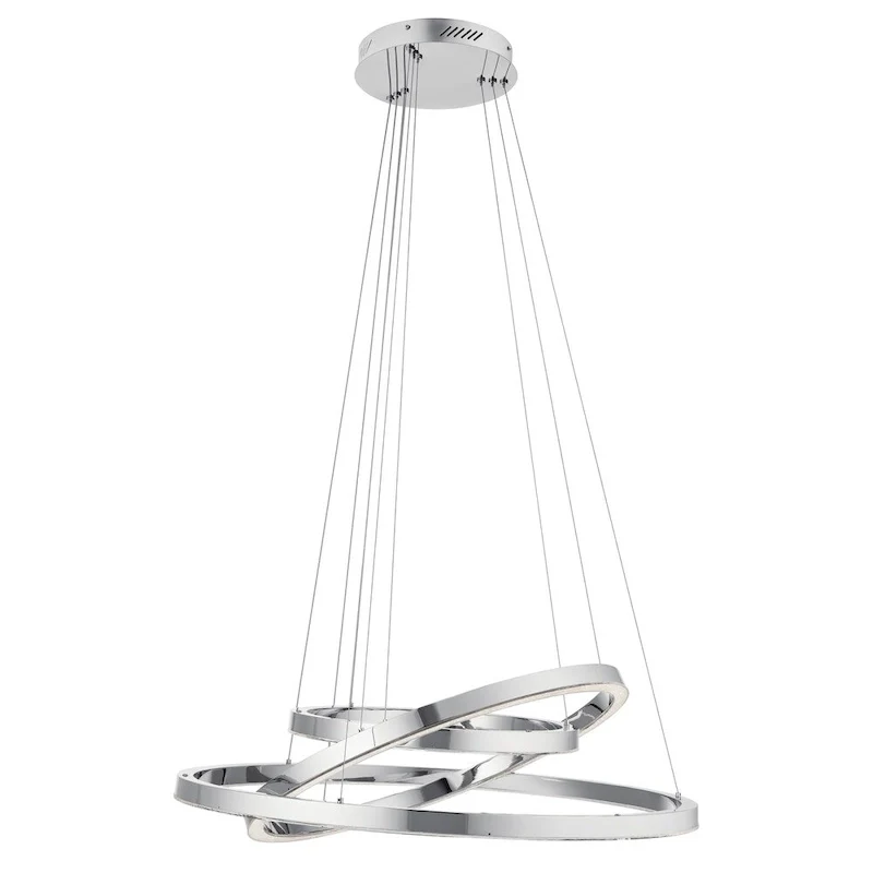 elan Opus Chrome 3-Ring Pendant