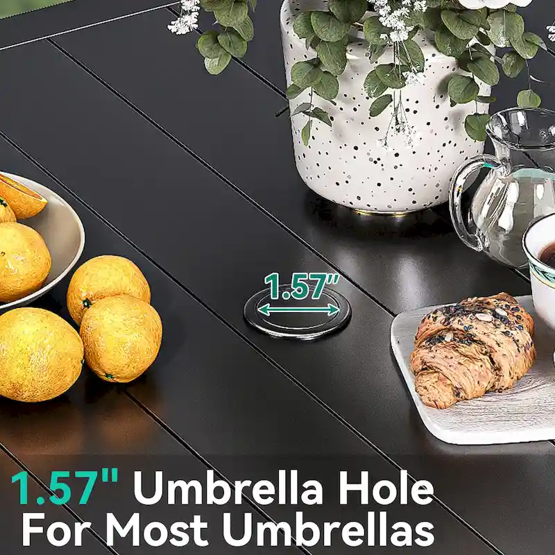 Patio Dining Set with 23 W Upholstered Swivel Chairs and Table