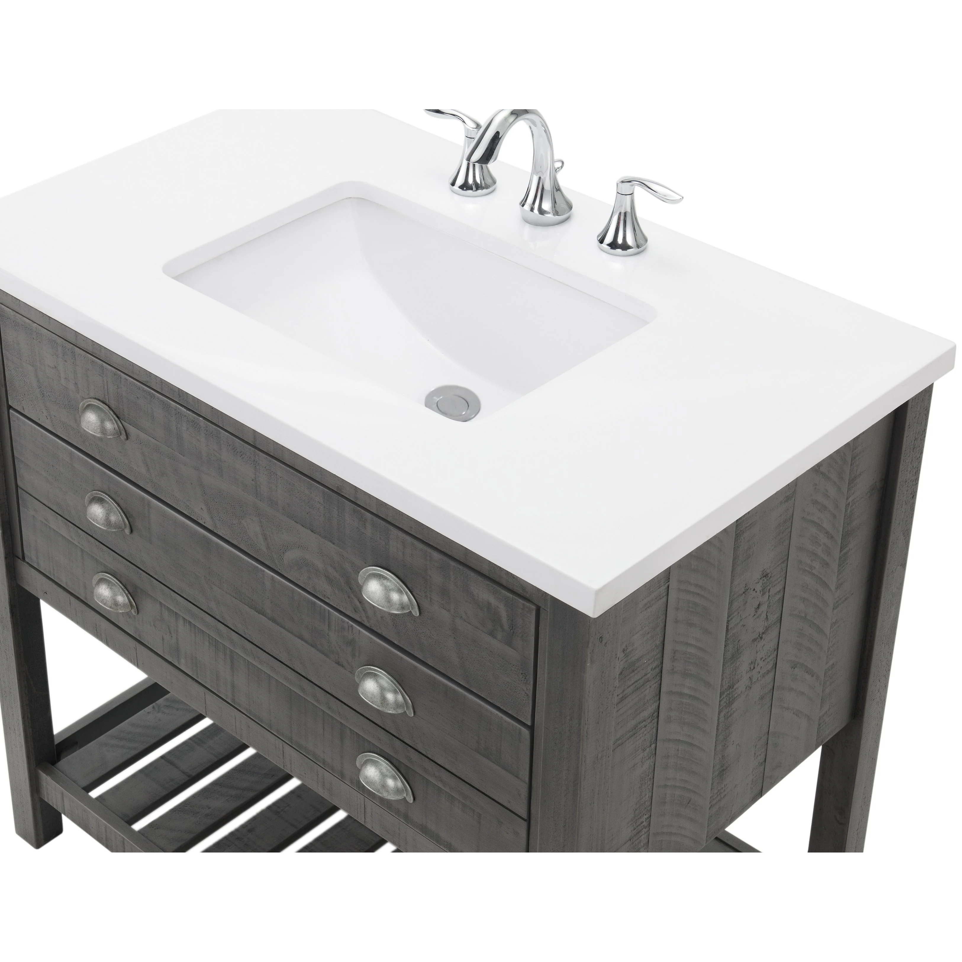 Monterey 37 Farmhouse Single Bathroom Vanity with Top