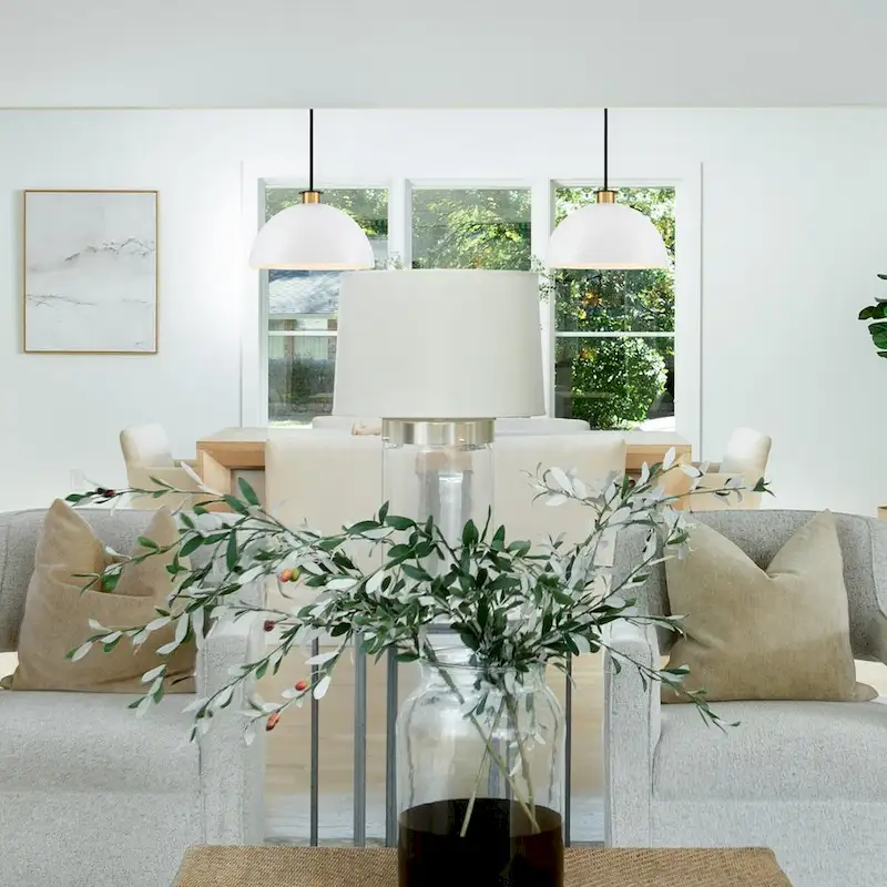 Gigi 1 Light Black & Aged Brass Pendant - 23.5 W x 14.25 H