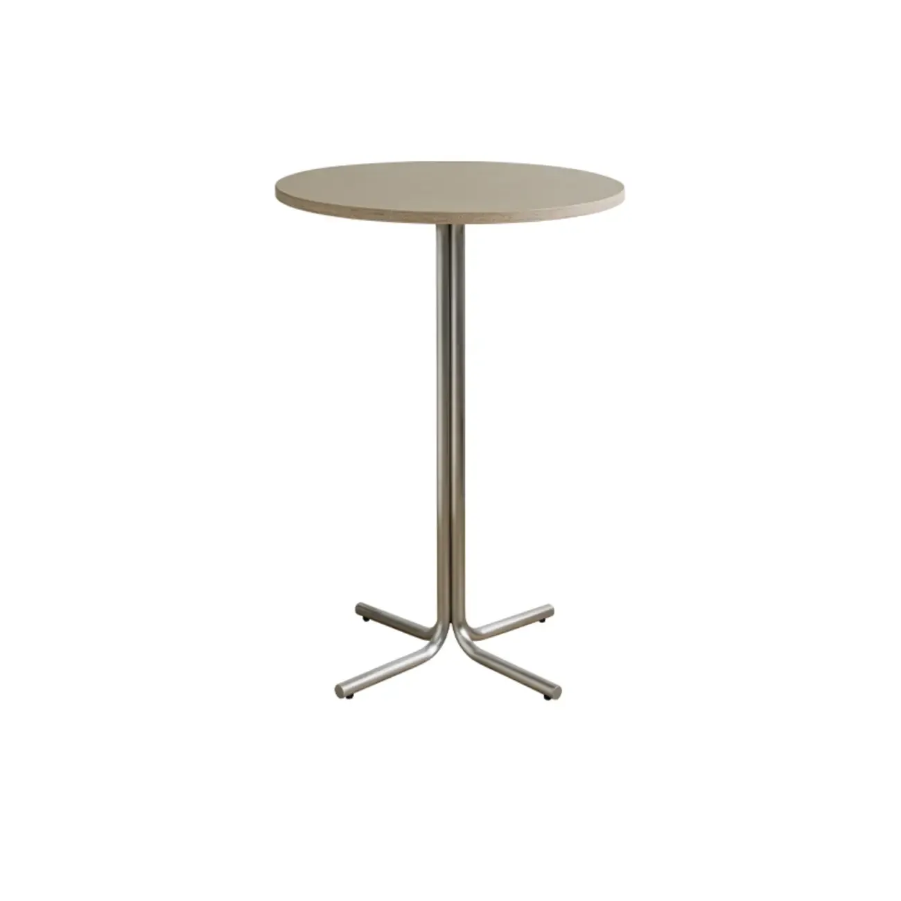 Modern Natural Wood Silver Metal Cross Legs Bar Tables