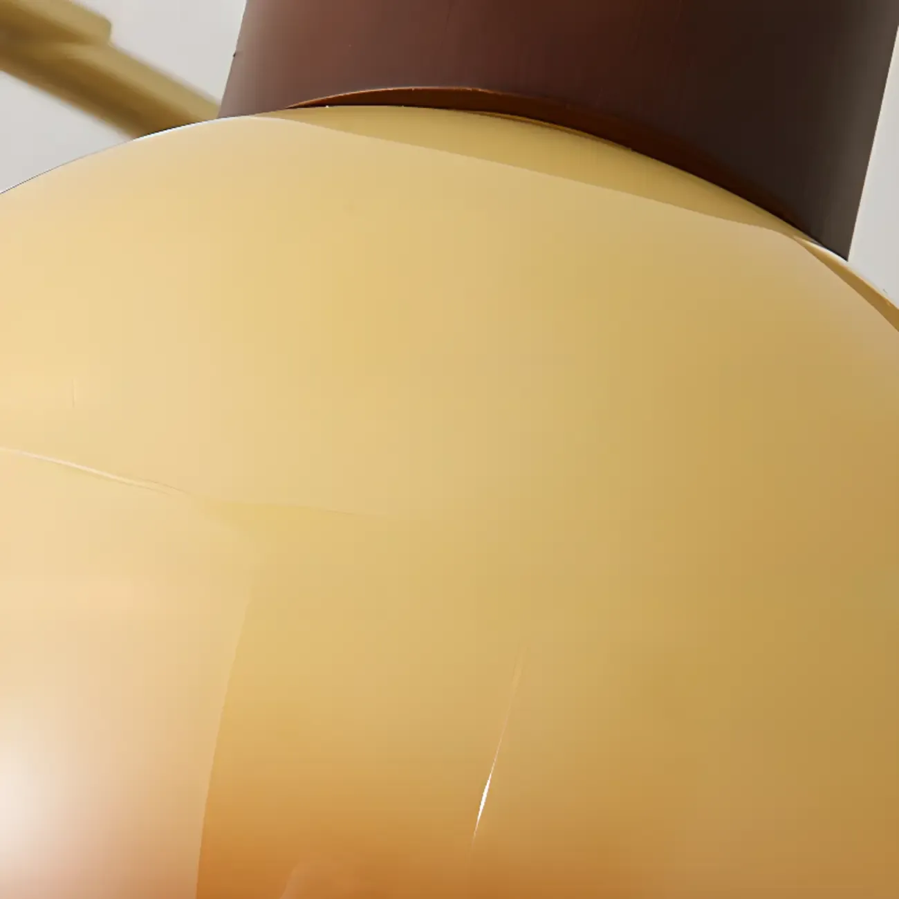 Classic Gold Metal Amber Glass Dome Chandelier