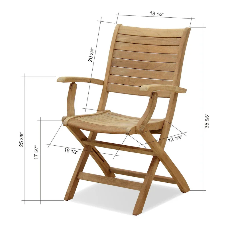 Teak Armchairs (Set of 2) - 2 Piece