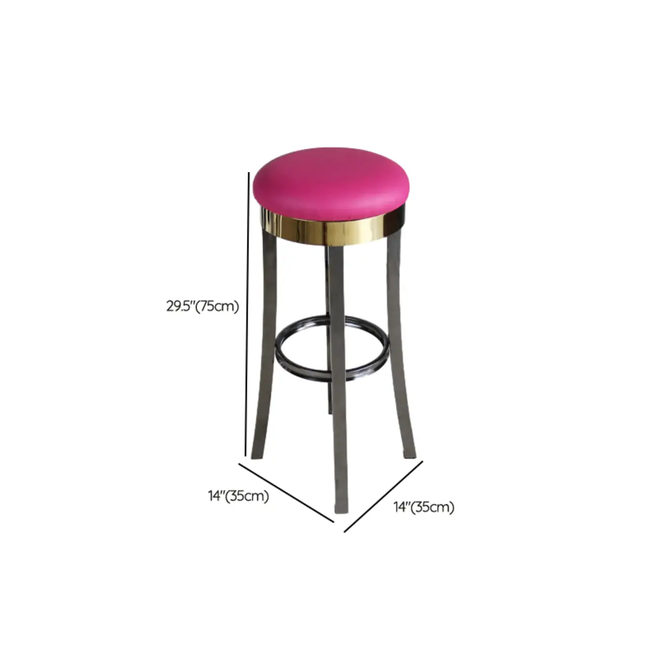 Bar Height Swivel Scandinavian Leather Bar Stools
