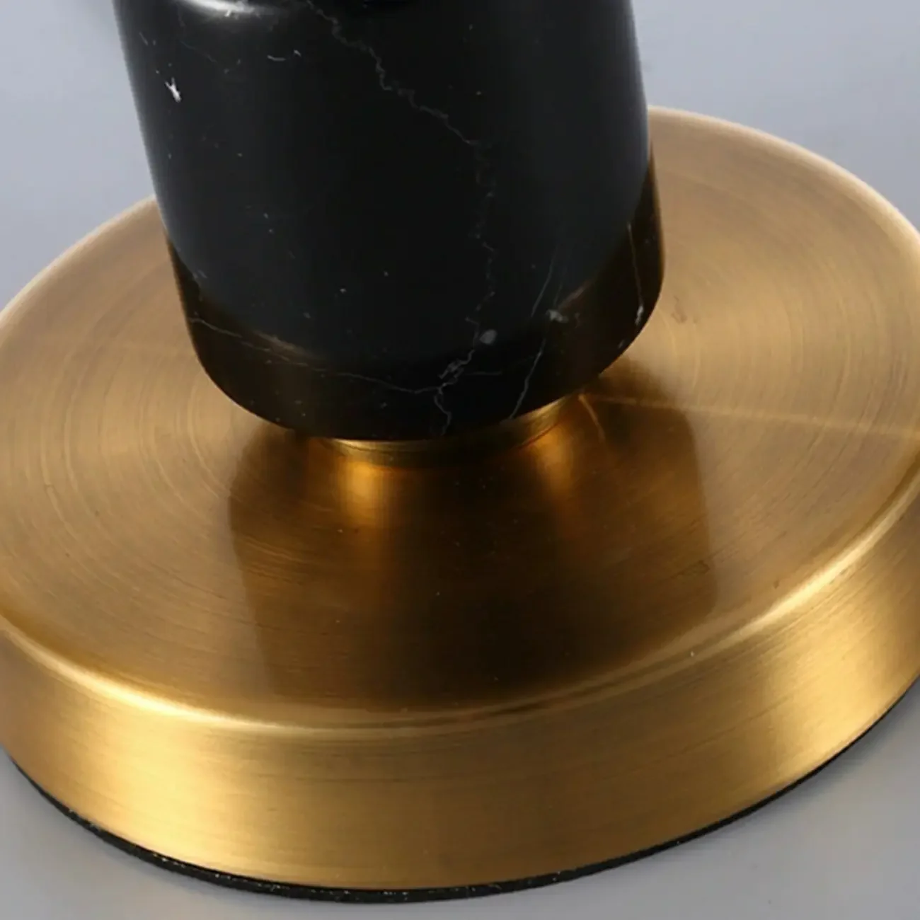 Elegant White Noble Stone Fabric Task Table Lamp