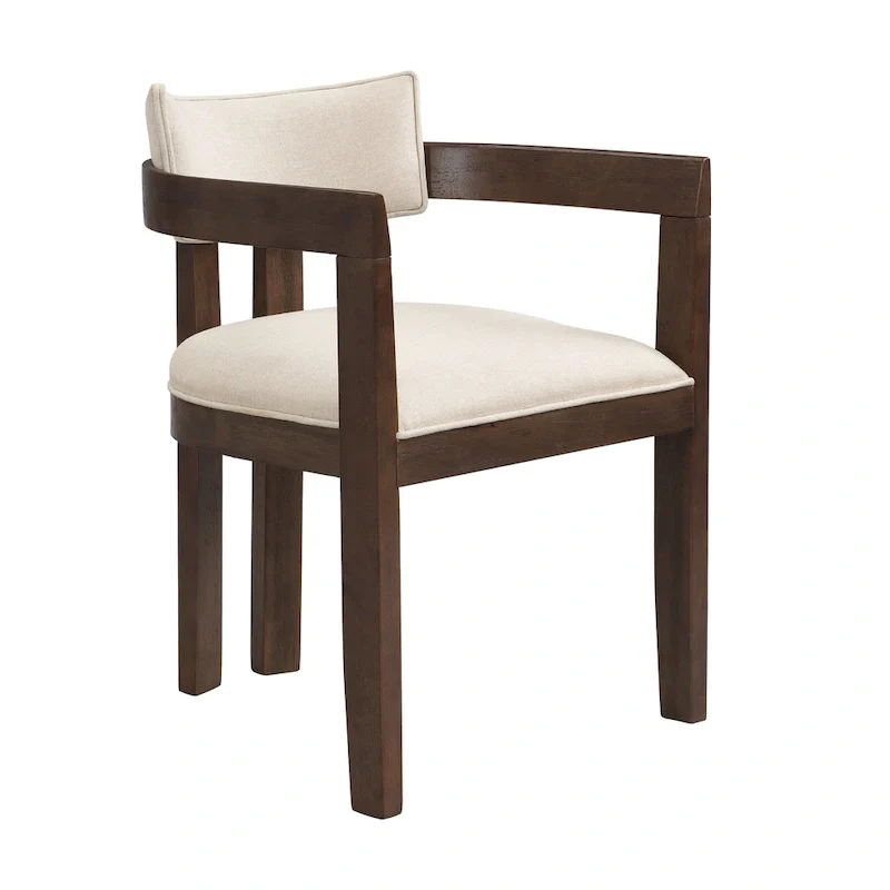 Conrad Sophisticated Modern Dining Chair With Armrest by Christopher Knight Home