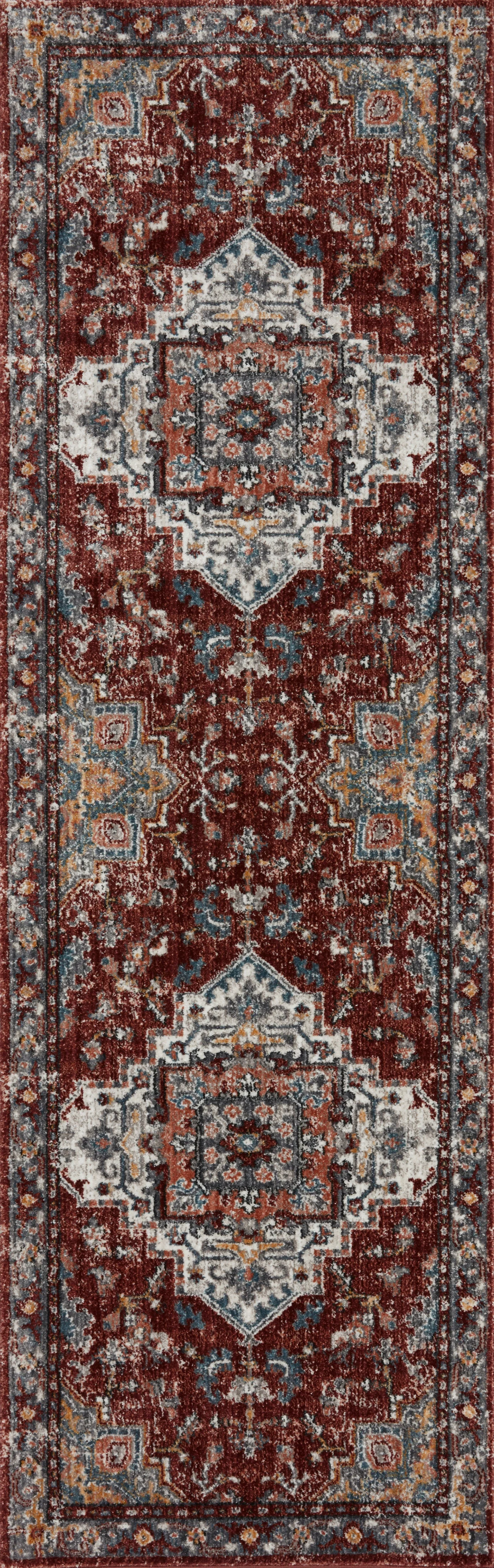 Samra Brick/Grey Rug