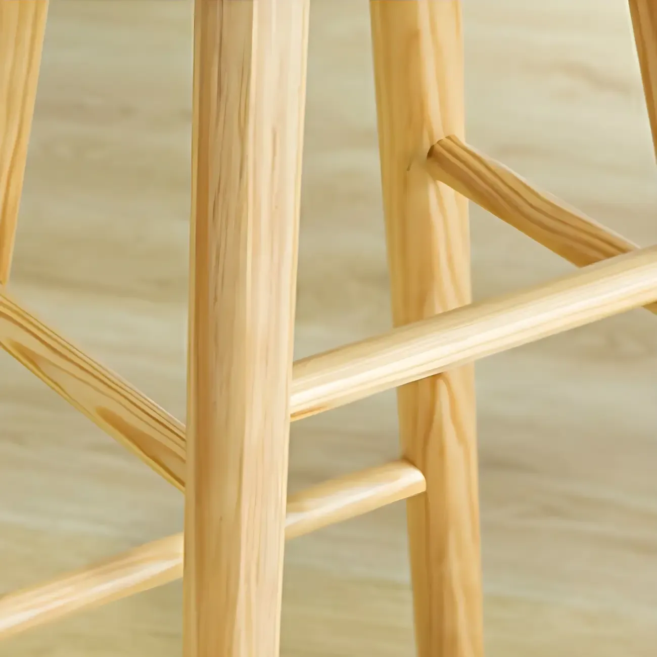 Elegant Long Bar Table with Wooden Stools