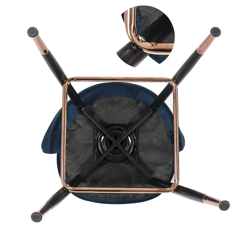 Adeco 42 Height Set of 2 Velvet Bar Stools