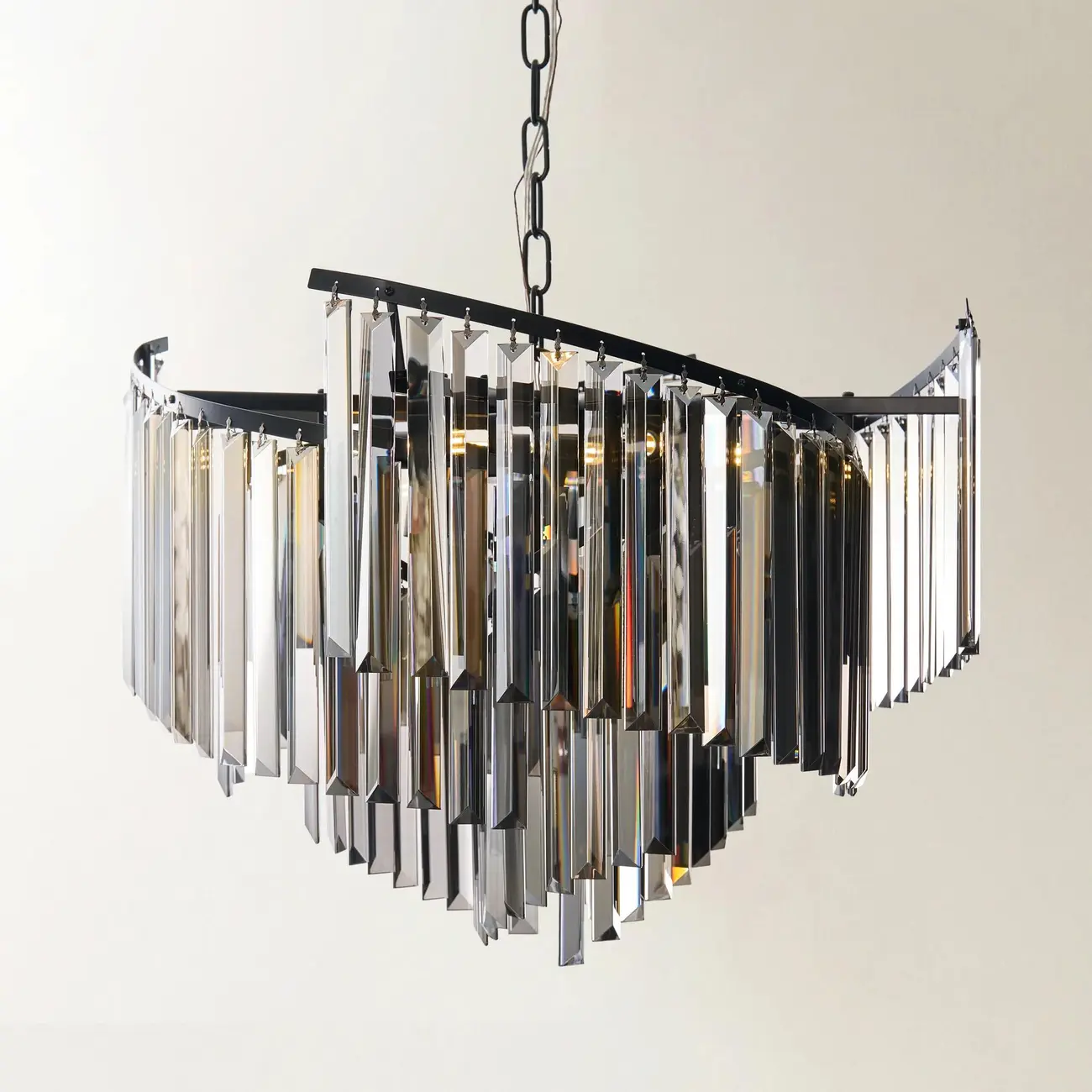 Modern Luxury Crystal Spiral Chandelier for Home Décor