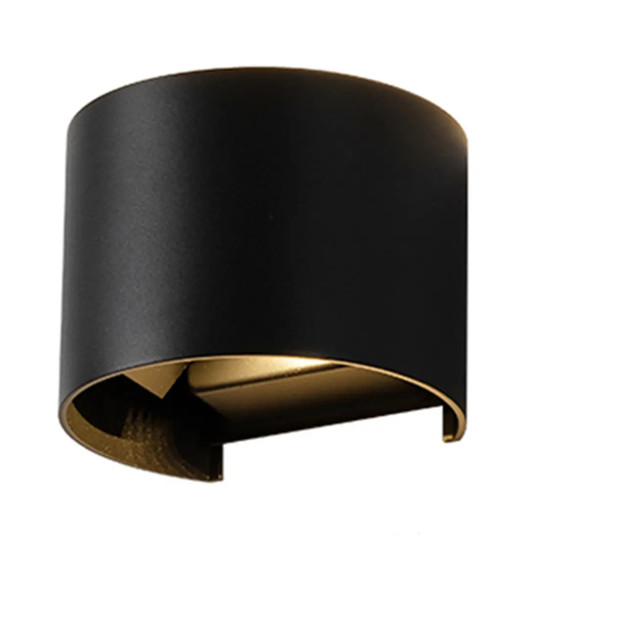 Modern Black Glass LED Wall Mount Sconce with Hardwired