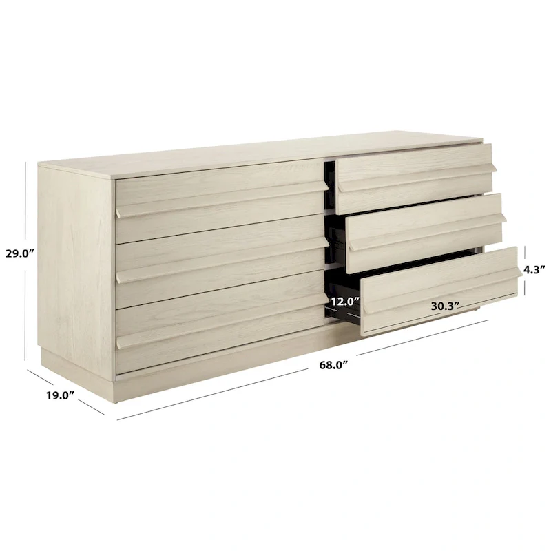 Couture Milada 6 Drawer Wood Dresser