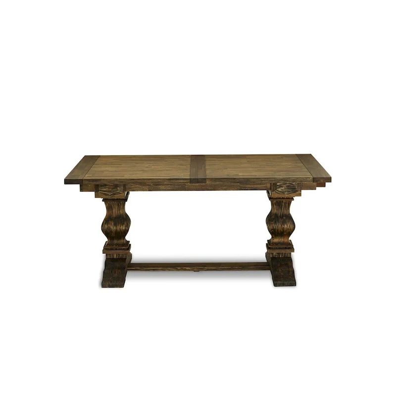 East West Furniture 11 Piece Dining Table Set- a Kitchen Table and 10 Linen Fabric Parson Chairs(Finish Options)