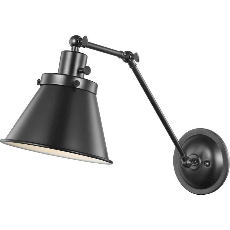 Hinton Collection Black Swing Arm Wall Light