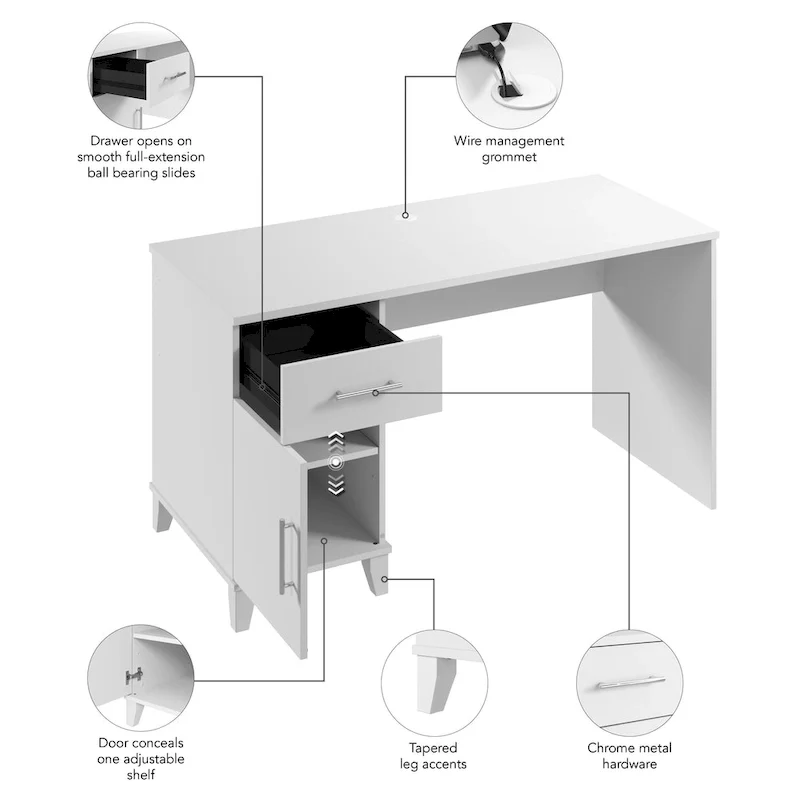 Somerset 54W Office Desk with Drawers by Bush Furniture