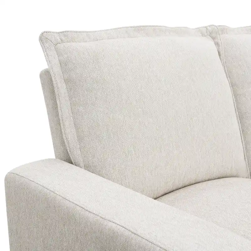 Linen L-Shaped Sectional Sofa with Power Recliners & USB