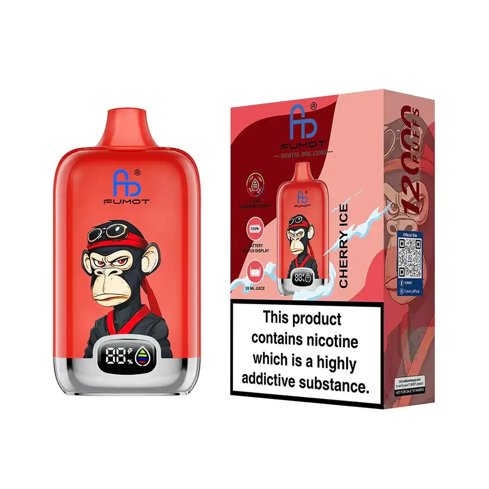 Fumot Digital Box 12000 Cherry Ice – Einweg-Vape mit Einzelverpackung