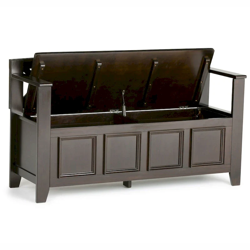 WYNDENHALL Halifax 48 inch Wide Solid Wood Transitional Entryway Bench - 48 Inches wide