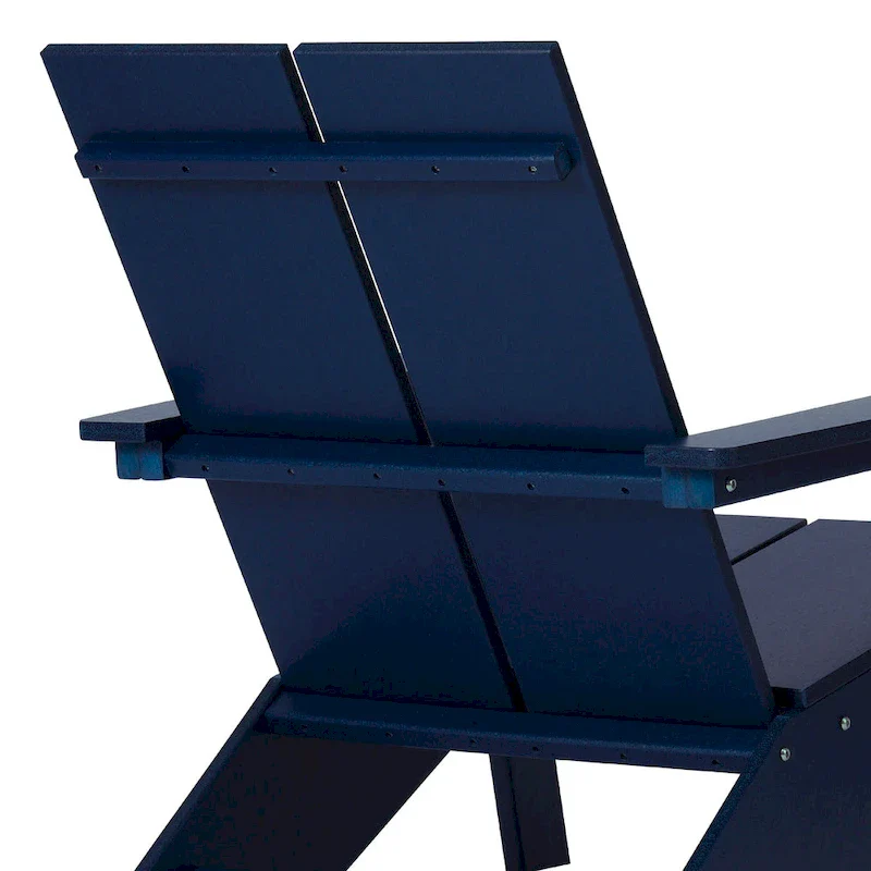 Polytrends Coastin Modern Poly Adirondack Chair (Set of 2), Black