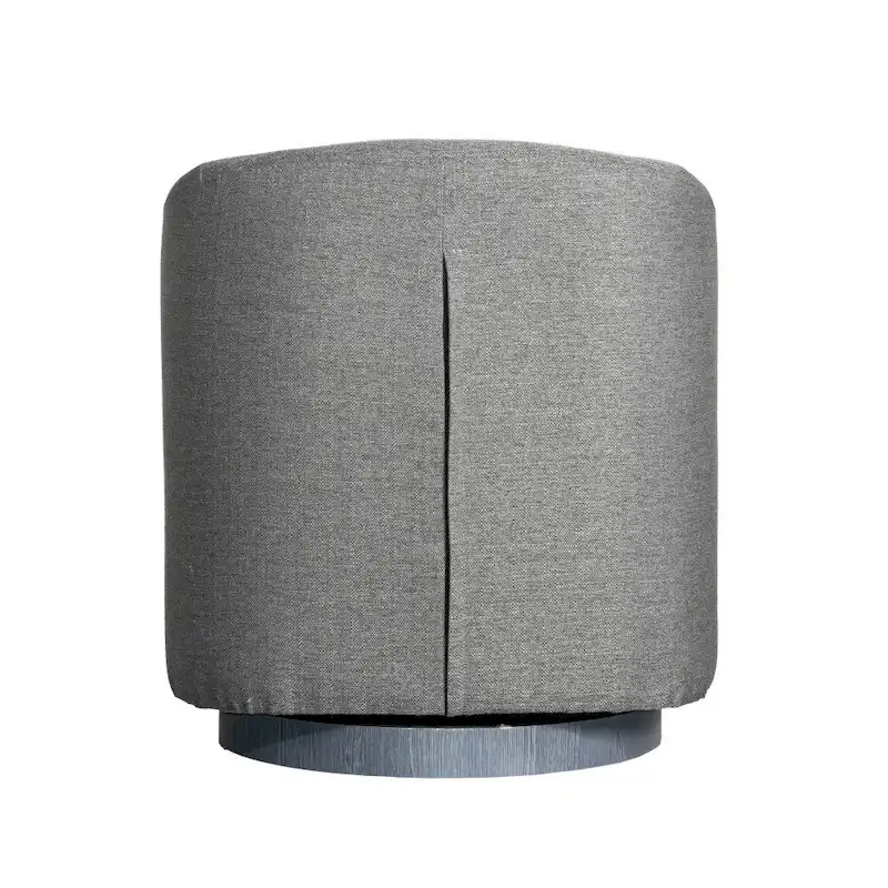 Barrel Accent Chair with 360 Swivel Vinyl Wrapped Base