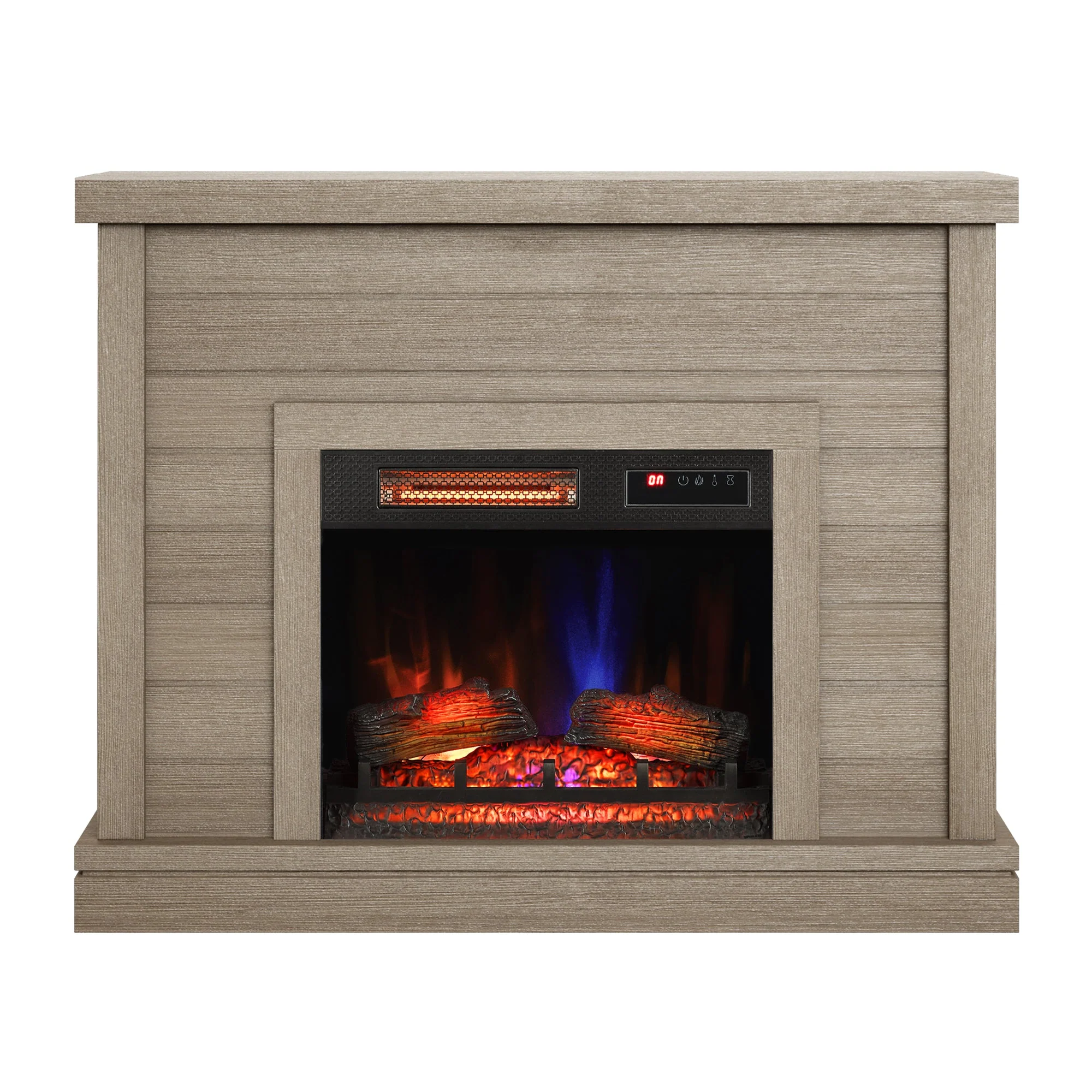 duraflame? Electric Fireplace Shiplap Wall Mantel