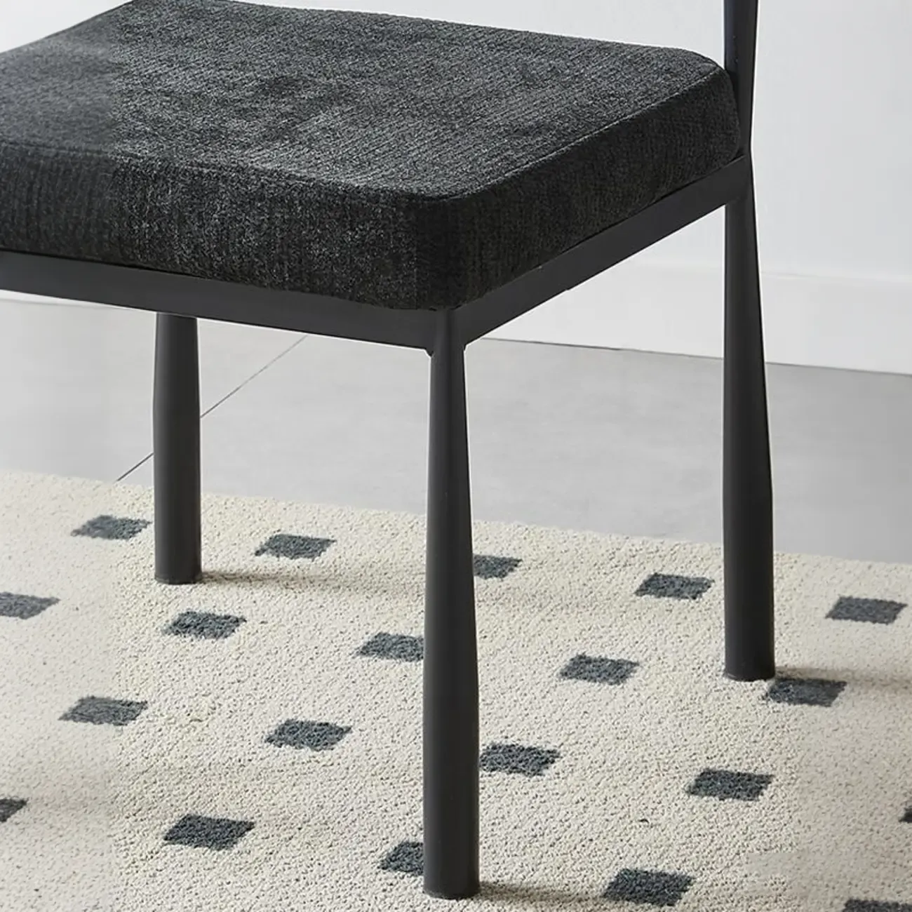 Mid-Century Modern Linen Upholstered Dining Chair