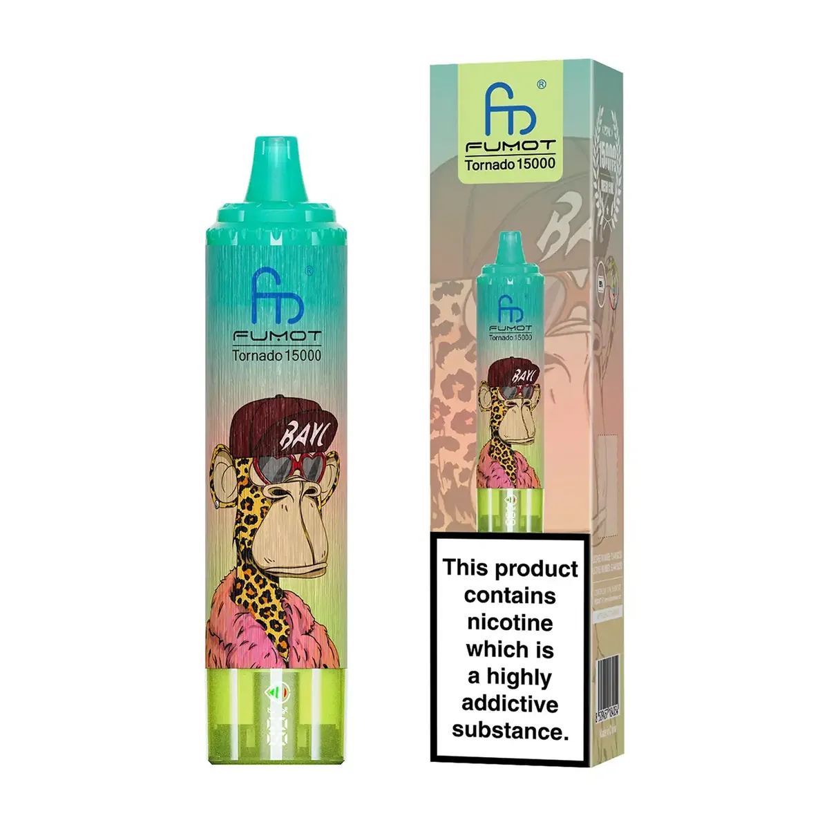 Fumot Tornado 15000 Green Grape Melon – Einweg-Vape mit Einzelverpackung