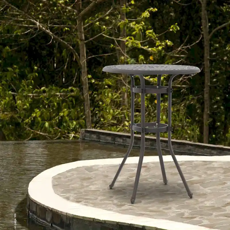 Outdoor 32-inch Round Aluminum Table