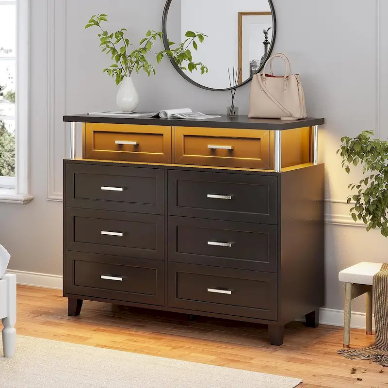 Dresser for Bedroom with 8 Drawer Dresser, Chests of Drawers