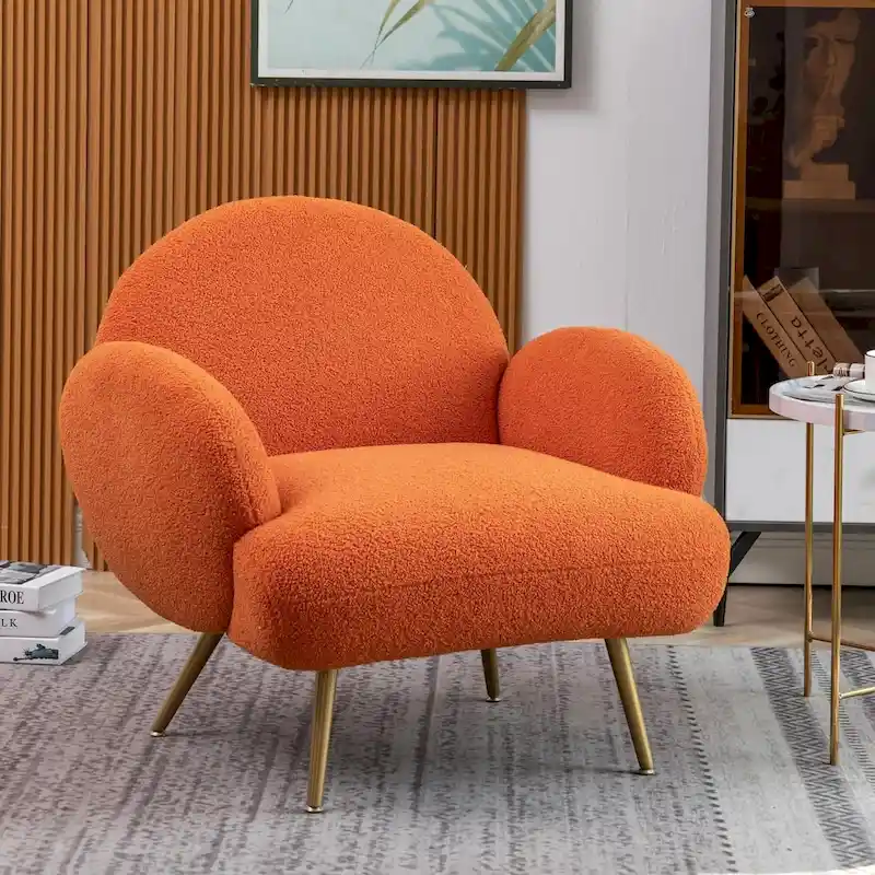 XINMICS Modern Accent Chair Upholstered Armchair for Living Room, Bedroom