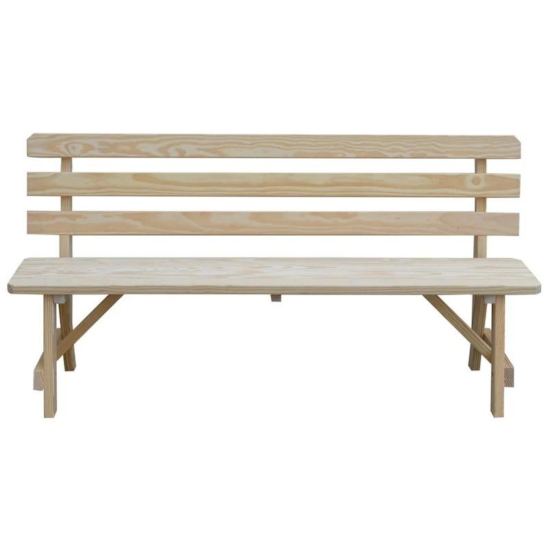 Pine 5' Traditional Backed Bench