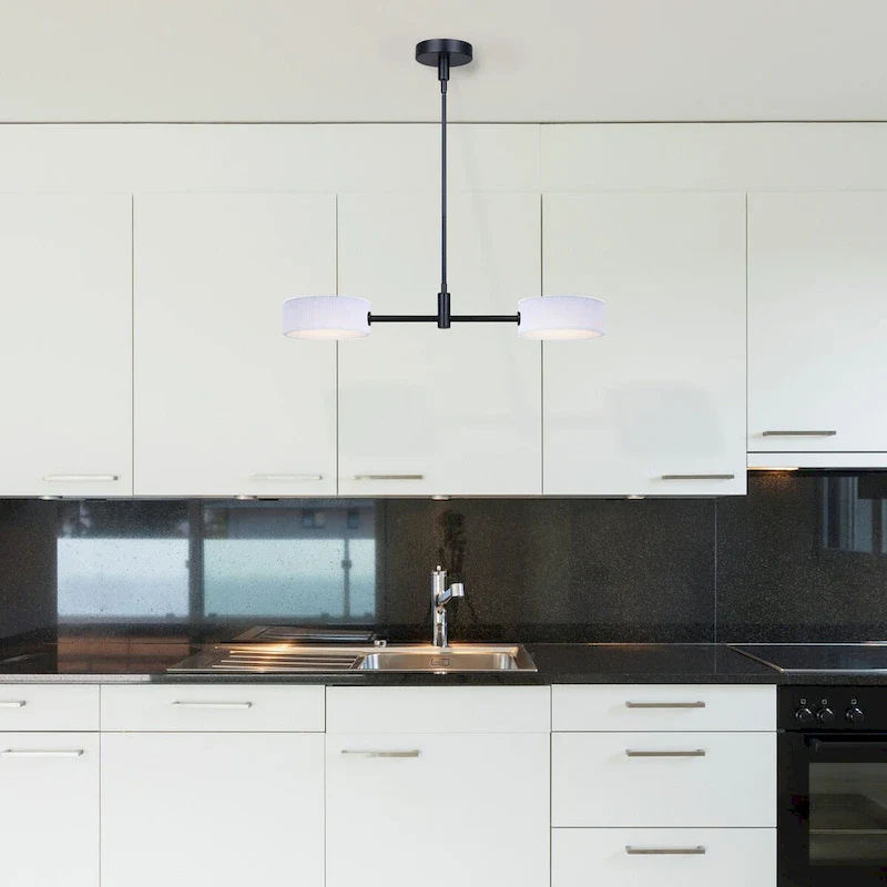 CARMYNN 2 Light Pendant, Black Finish