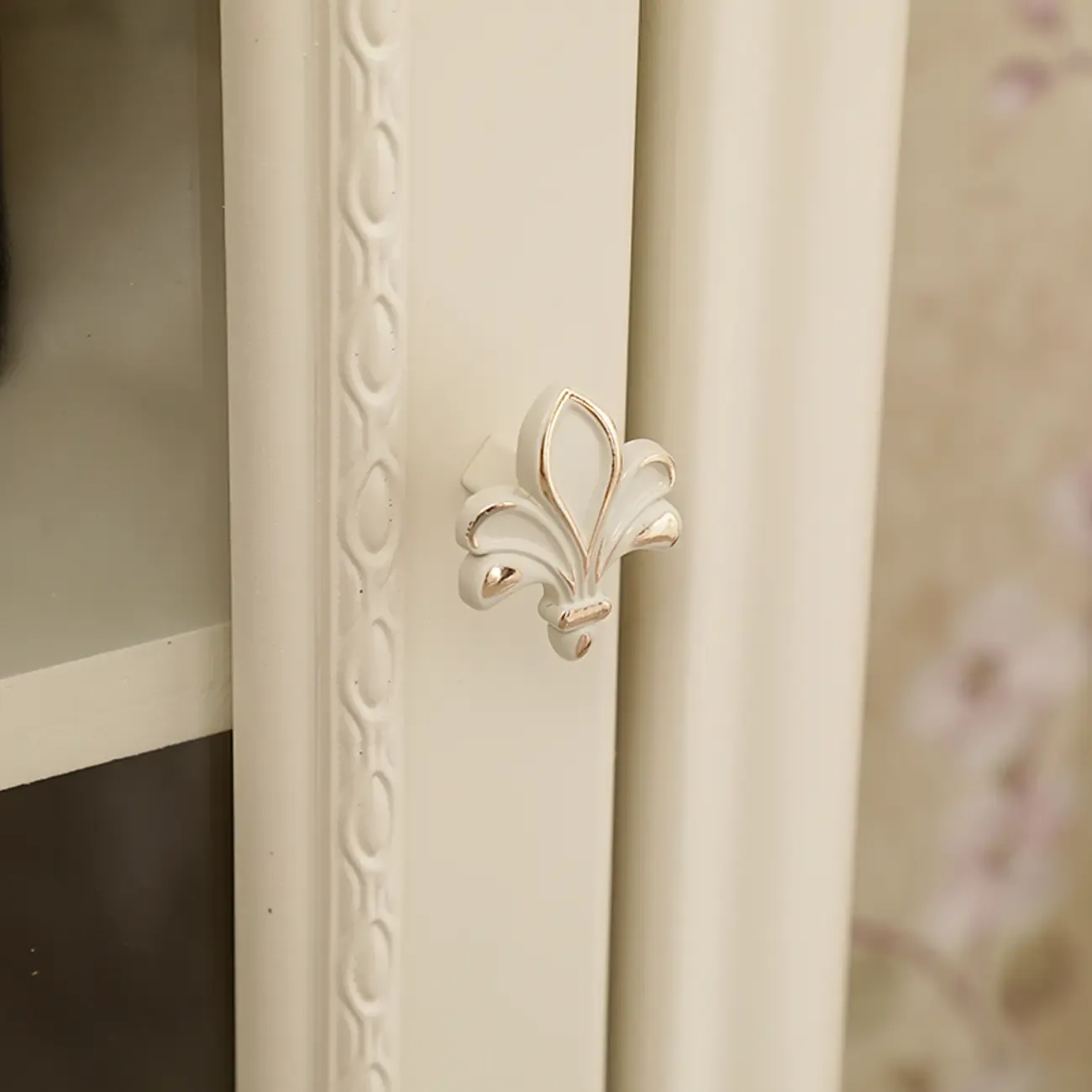 Scandinavian Wooden 2-Drawer Standard Curio Cabinet