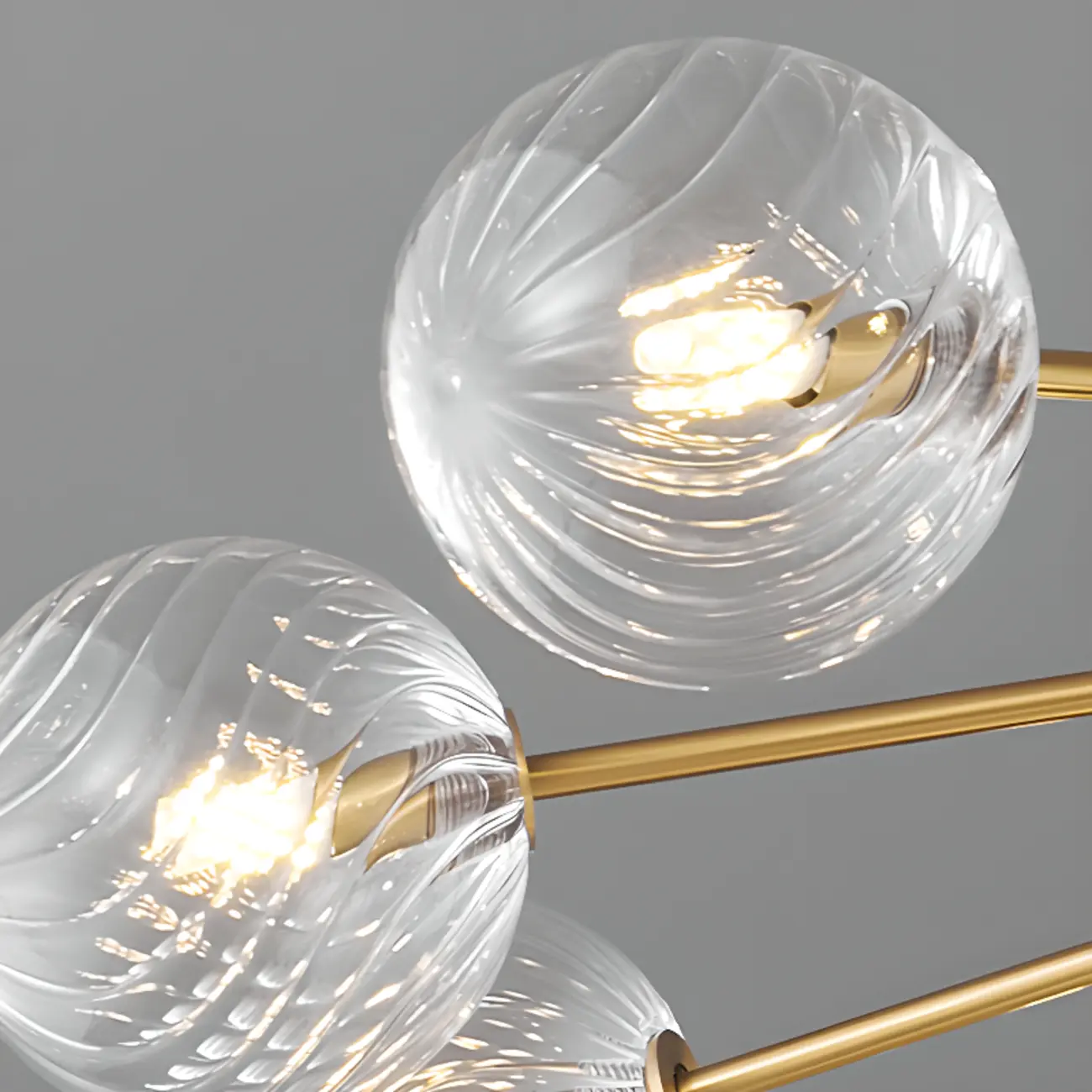 2-Tier Modern Globe Chandelier Adjustable Hanging Length