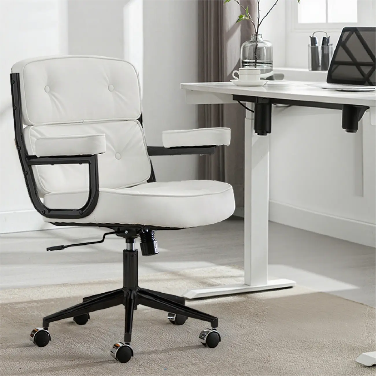 Modern Leather Adjustable Ergonomic Tilt Office Chair