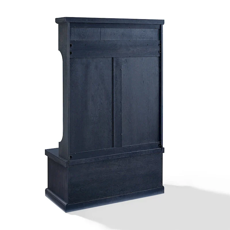 Crosley Seaside Hall Tree In Distressed Navy Finish