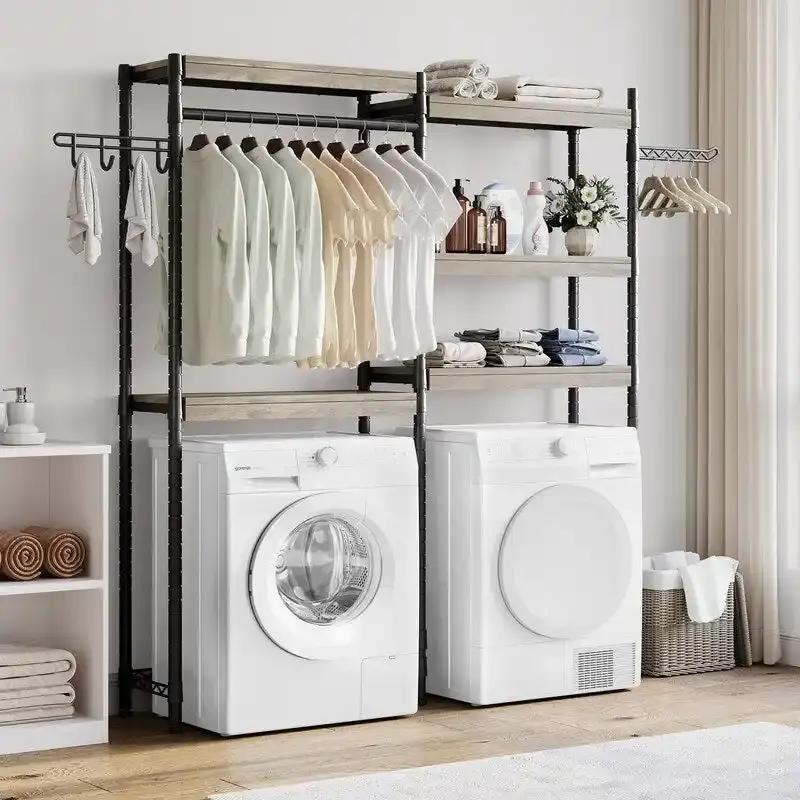 Double row washing machine rack