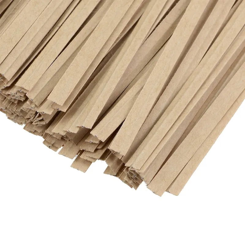 Long Strong Twist Ties 4 Inches Quality Kraft Closure Tie Khaki 200pcs