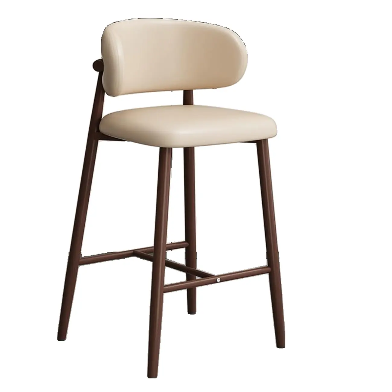 Modern Upholstered Low Back Counter Height Bar Stools