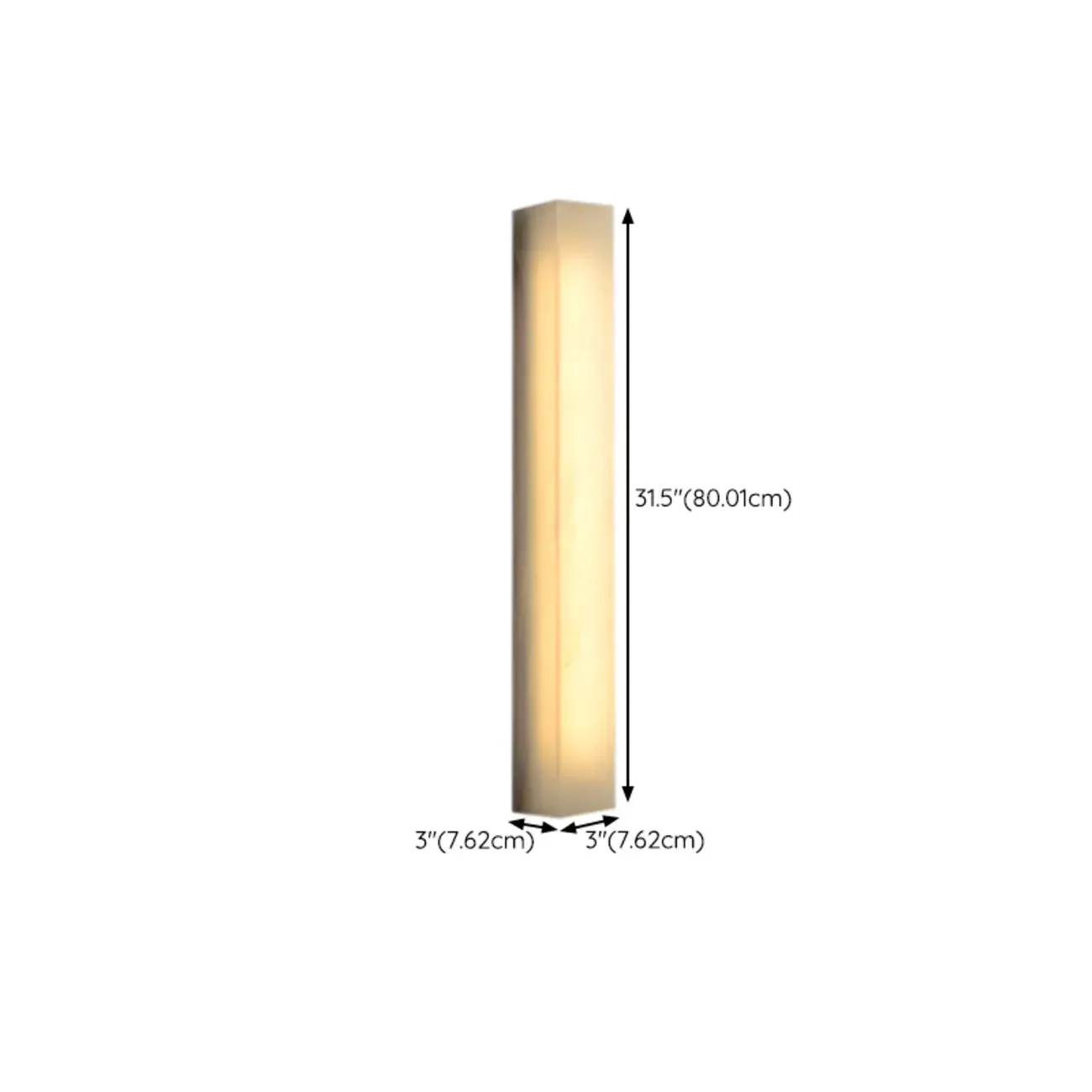 Rectangular Warm Glow Resin Kitchen Island Pendant Light